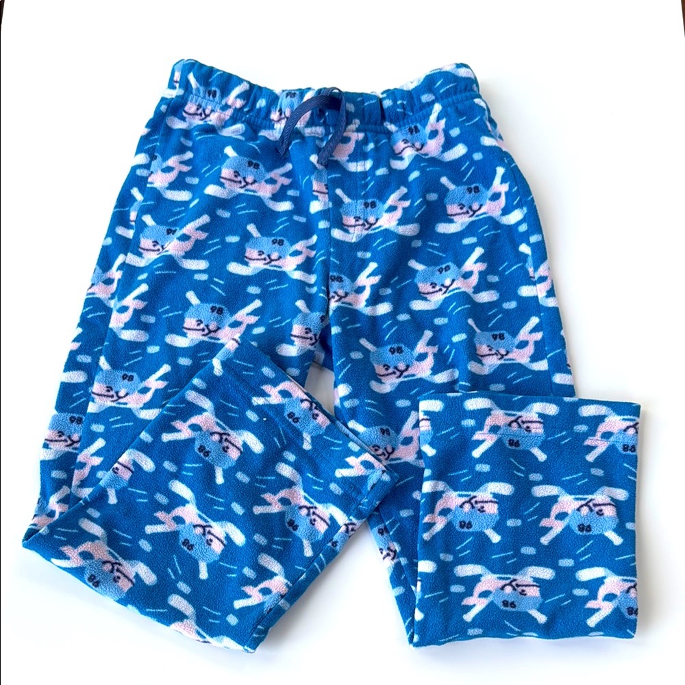 🐳🏒 Vineyard Vines Pajama Bottoms fleece hockey whales 6/7